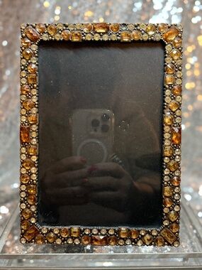 Amber faux gemstone frame